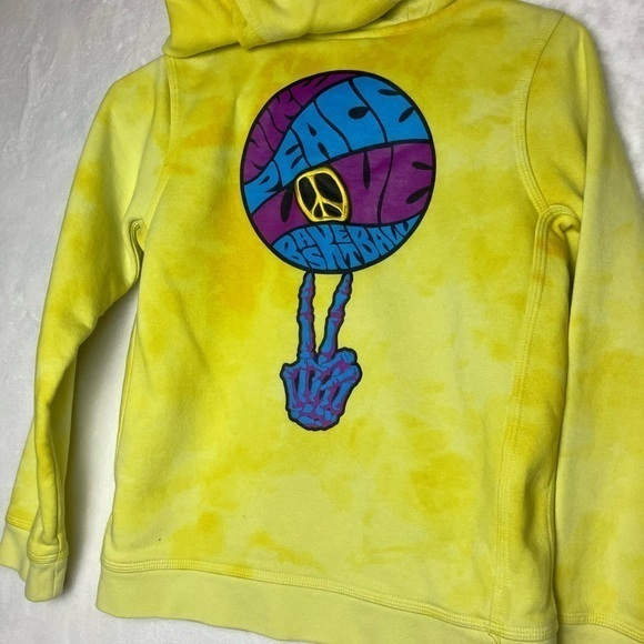 Nike Other - Nike Hoodie Youth Medium Yellow Pullover Logo Sweatshirt Dri-Fit Cotton Poly